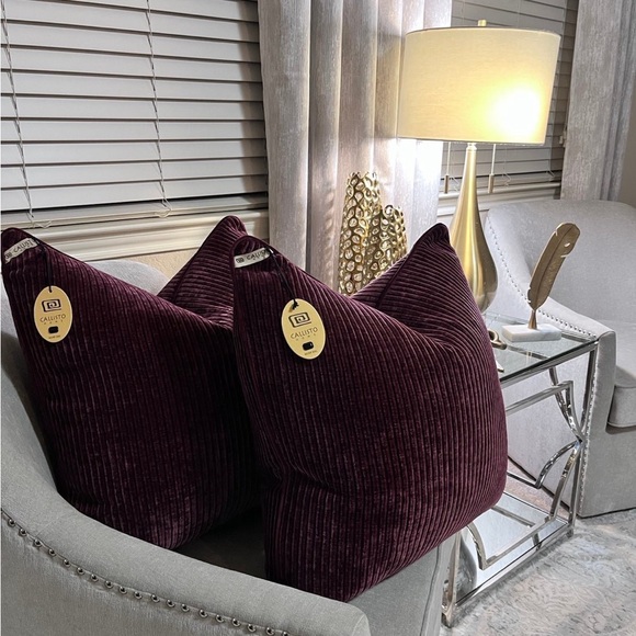 1-CALLISTO HOME CHANNEL VELVET DECORATIVE PILLOW (Read description for details) - Picture 6 of 16